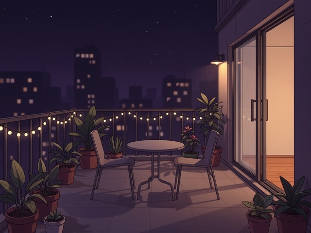Balcony — illustrated room art
